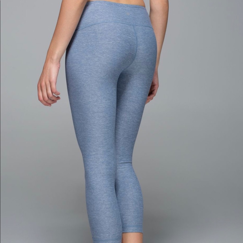 Lululemon Wunder Under Crop II Blue Denim